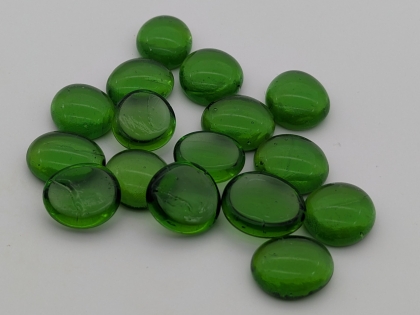 Glasnuggets grün transparent 15-17 mm/1 kg